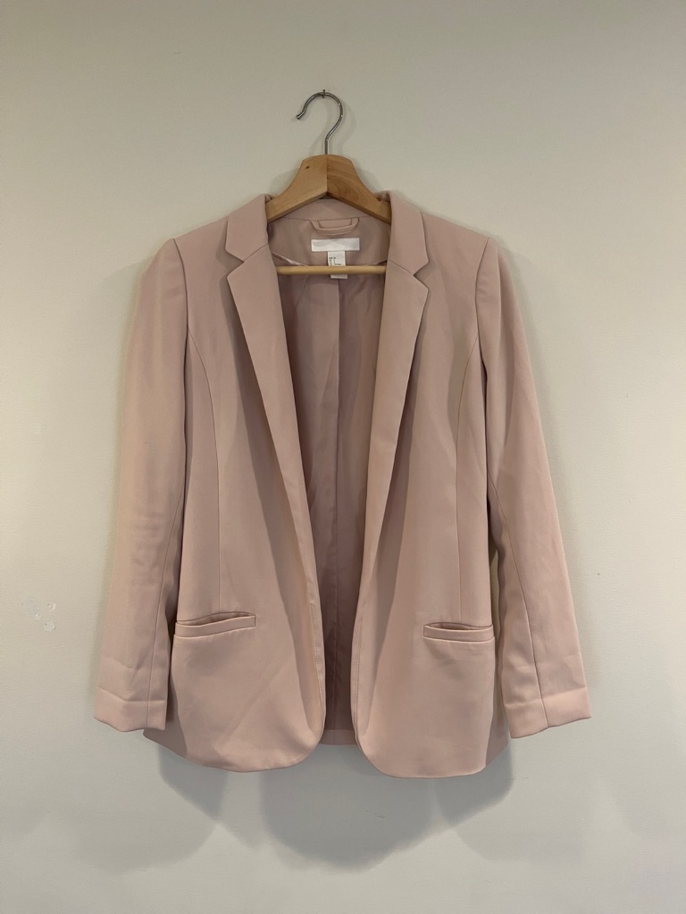 H&M Blush Pink Tailored Blazer Size 4